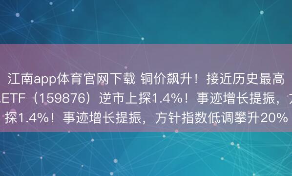 江南app体育官网下载 铜价飙升！接近历史最高水平！华宝基金有色ETF（159876）逆市上探1.4%！事迹增长提振，方针指数低调攀升20%